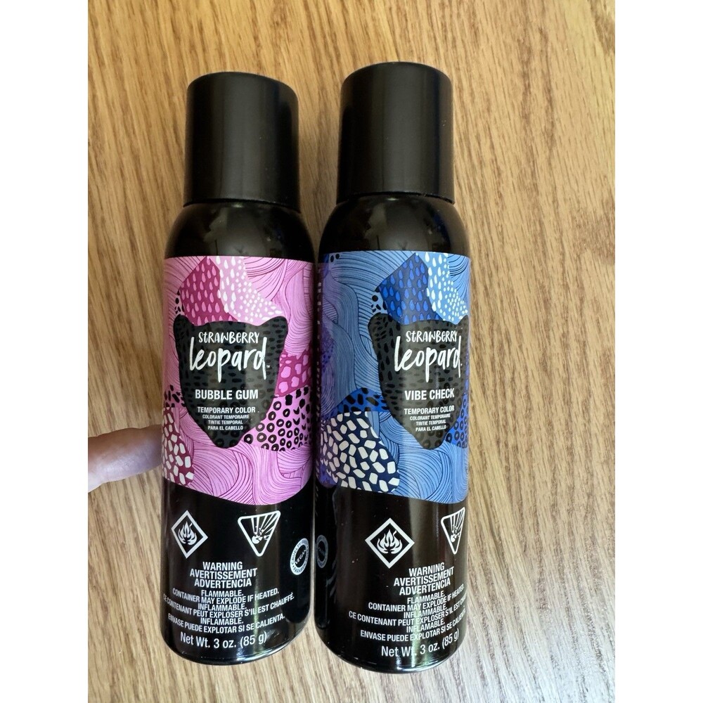 Strawberry Leopard‎ Temporary Hair Color Sprays Bubblegum & Vibe Check NEW (2)